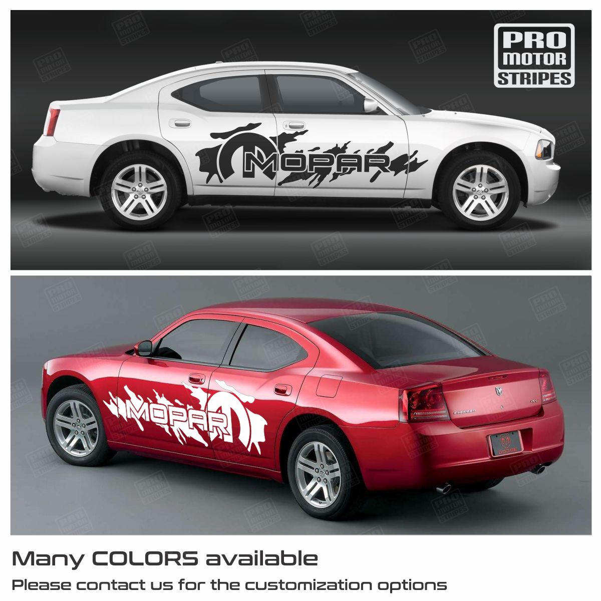 Dodge Charger 2006-2010 Mopar Style Splash Side Decals Stripes