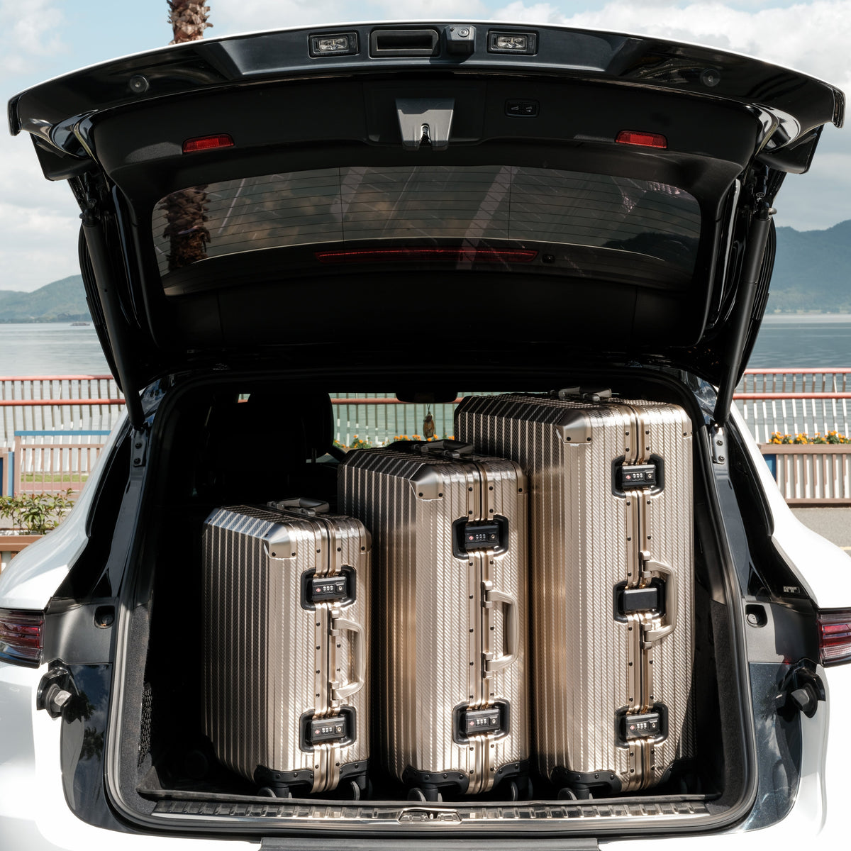 TREVA Aluminum Suitcase Champagne