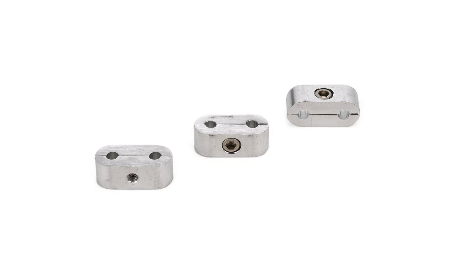 3/16in. Polished Alum. Hose/Tube Separators-3pk