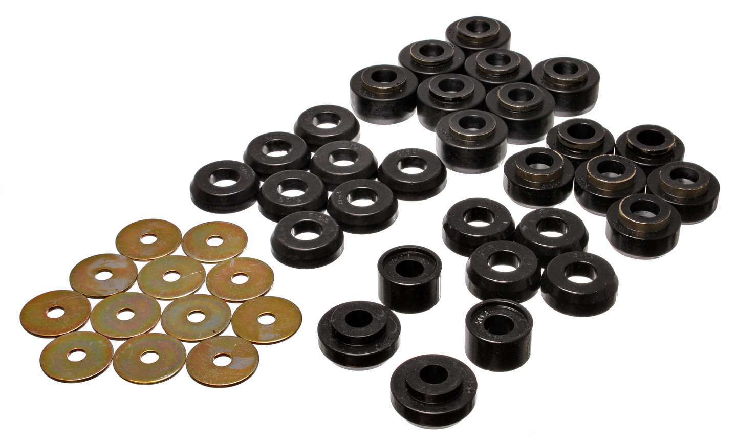 GM BODY MOUNT SET - BLACK