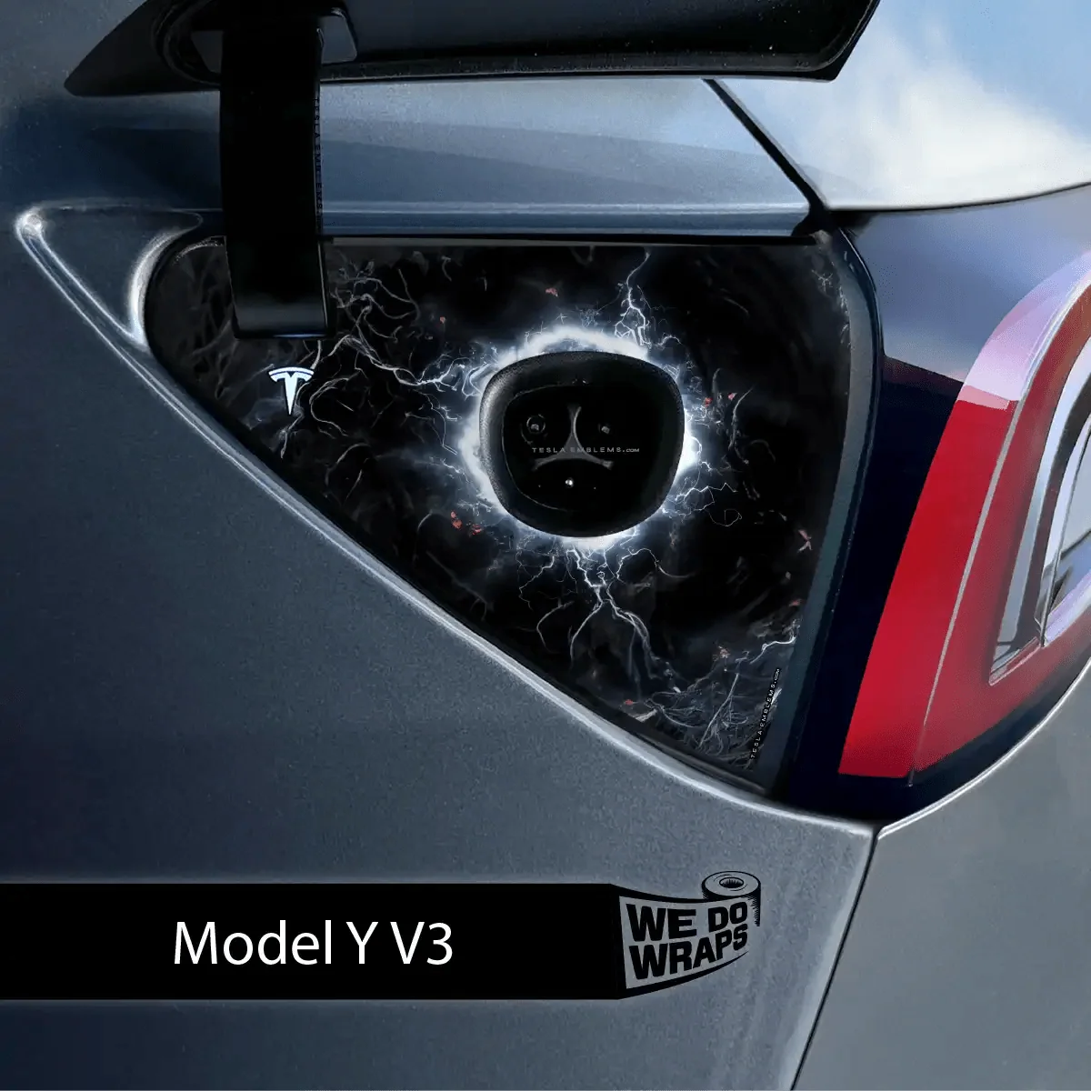 Electric Wormhole Tesla Charge Port Wrap | Model Y