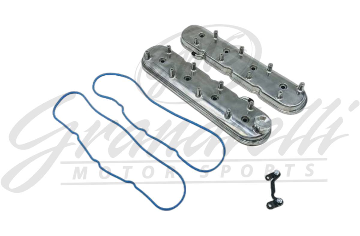 Granatelli Motor Sports LS Valve Cover Polished Finish, 4.8, 5.3, 5.7, 6.0, 6.2, 7.0L, Pair - 640366