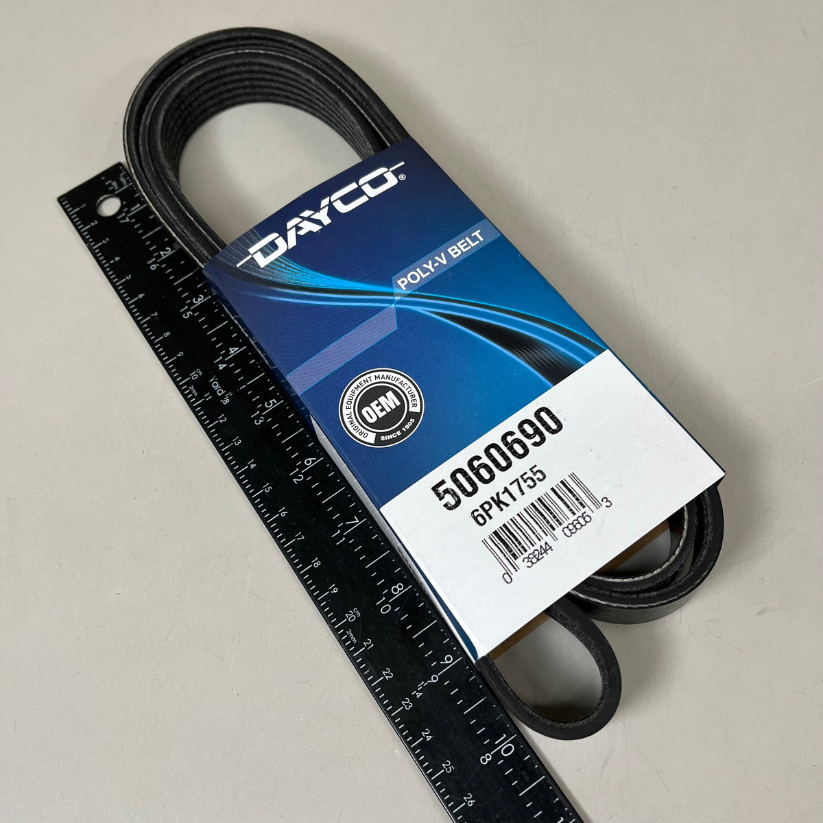 DAYCO Serpentine Belt K-Section 1754.89" Effective Length EPDM Material 5060690