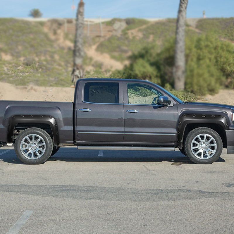 2016-2018 GMC Sierra 1500 Fleetside Smooth Rivet Style Fender Flares