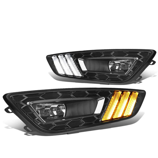2015-2017 Ford Focus LED DRL Fog Lights with Bezels