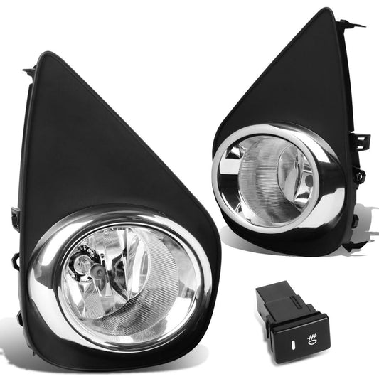 2015-2016 Toyota Yaris Hatchback Fog Lights w/ Switch H16 Bulb Clear
