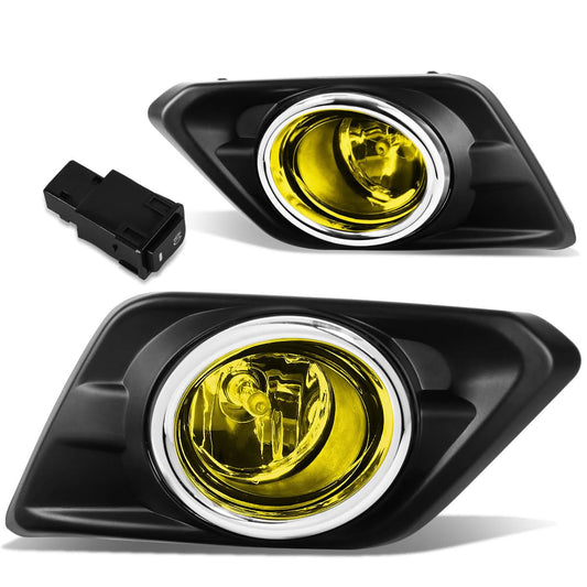 2014-2016 Nissan Rogue Fog Lights with Switch & Bezel H11 Amber