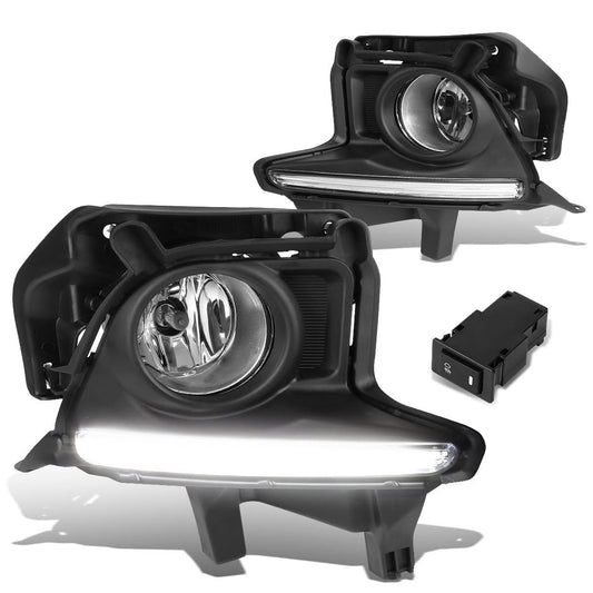 2014-2016 Toyota Highlander Fog Lights with Switch Black Bezel Chrome