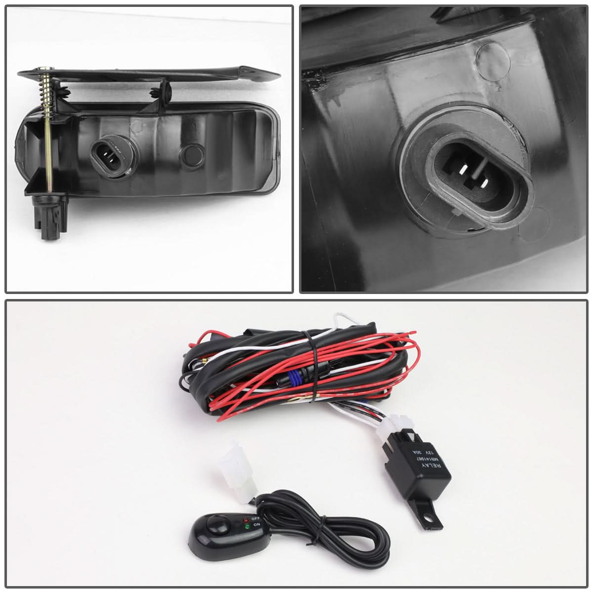02-06 Cadillac Escalade Smoke Fog Lights with Switch 899 Bulb