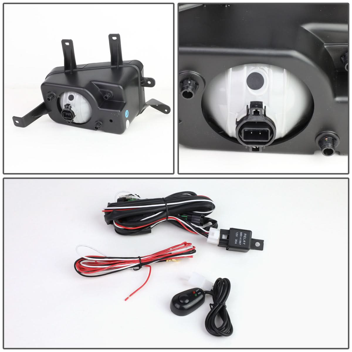 15-20 Chevy Tahoe/Suburban Smoke Fog Lights with Switch & Black Bezel