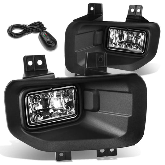 2015-2017 Ford F-150 Fog Lights with Switch and Bezel - Chrome/Clear