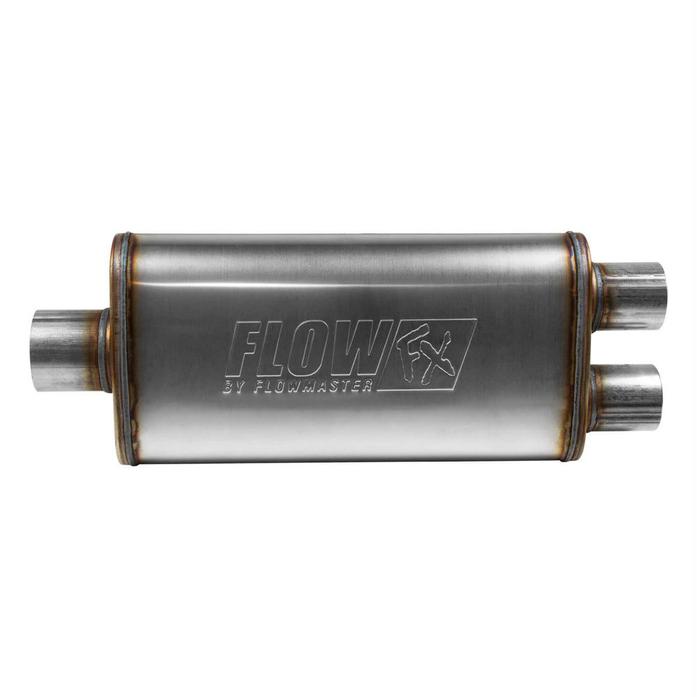 FlowFX Muffler 3.0in In/2.25in Out Ctr/Ctr