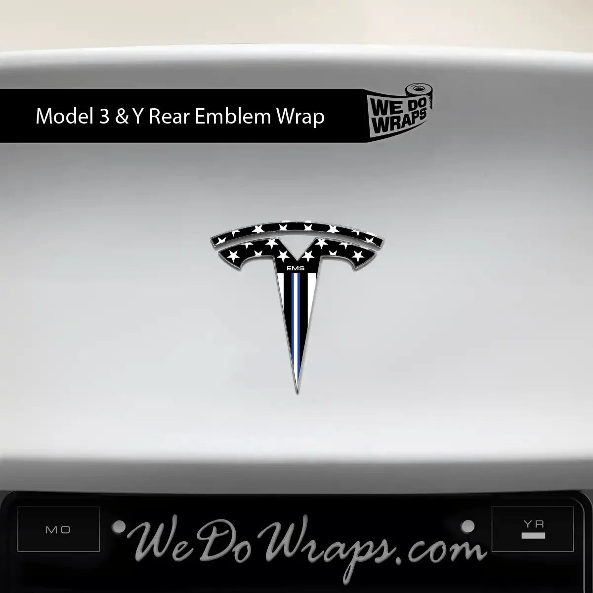 First Responders EMS Tesla Emblem Decals (Front + Back) | Model 3