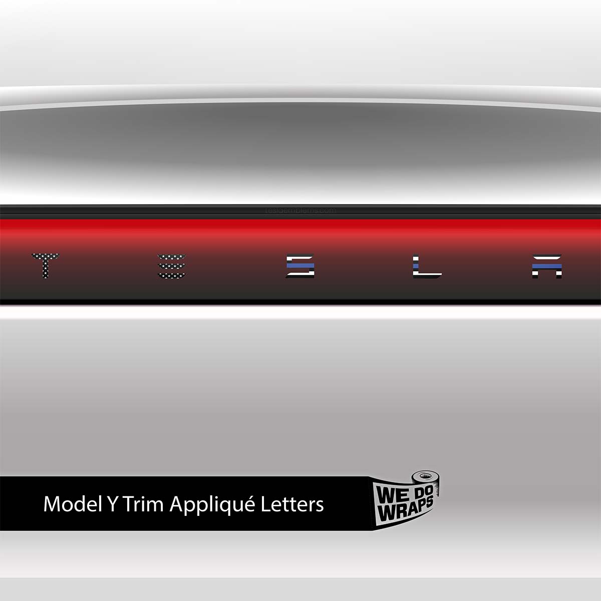 First Responders Law Enforcement Tesla Emblem Decals (Front + Back) | Model Y