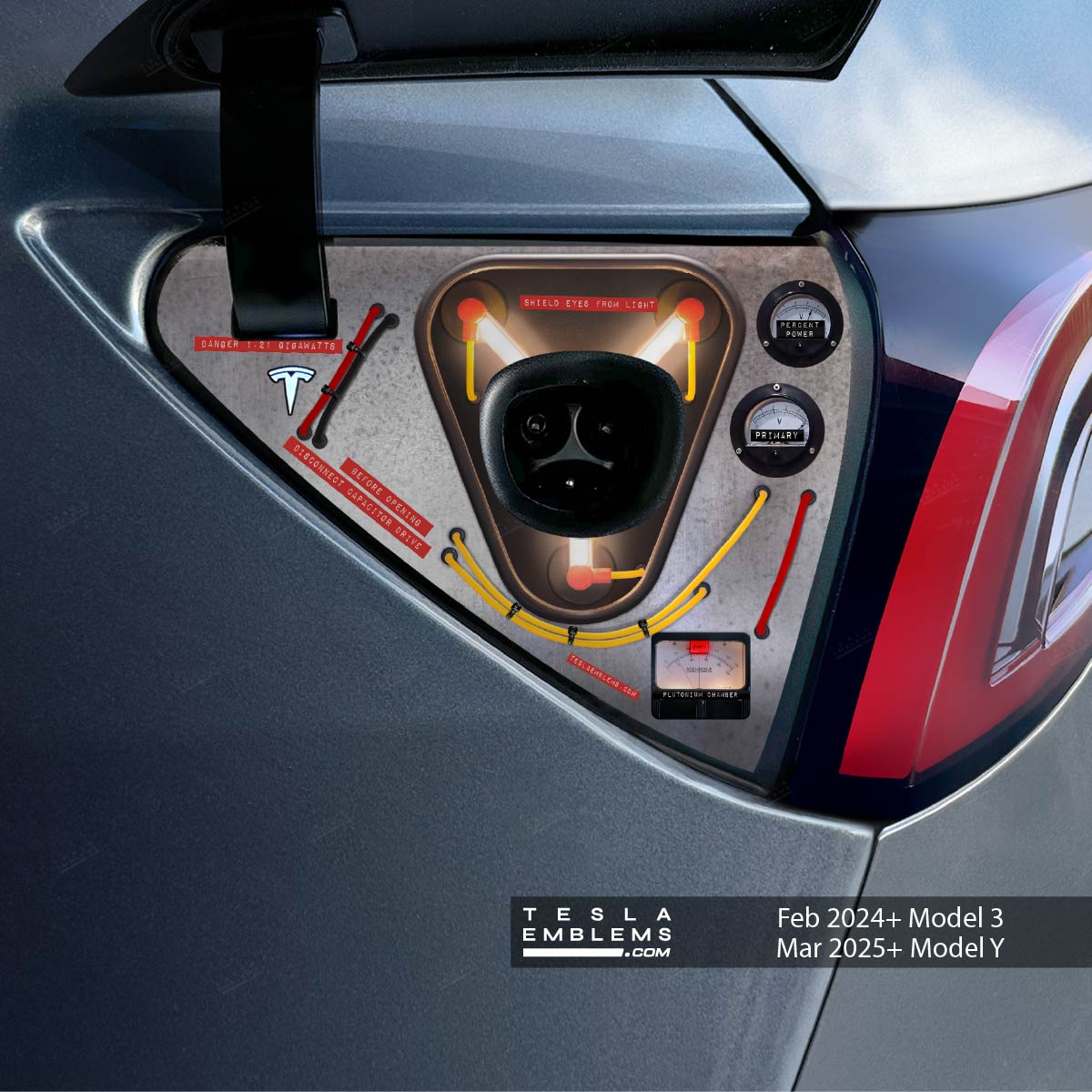 Flux Capacitor Tesla Charge Port Wrap | Model Y