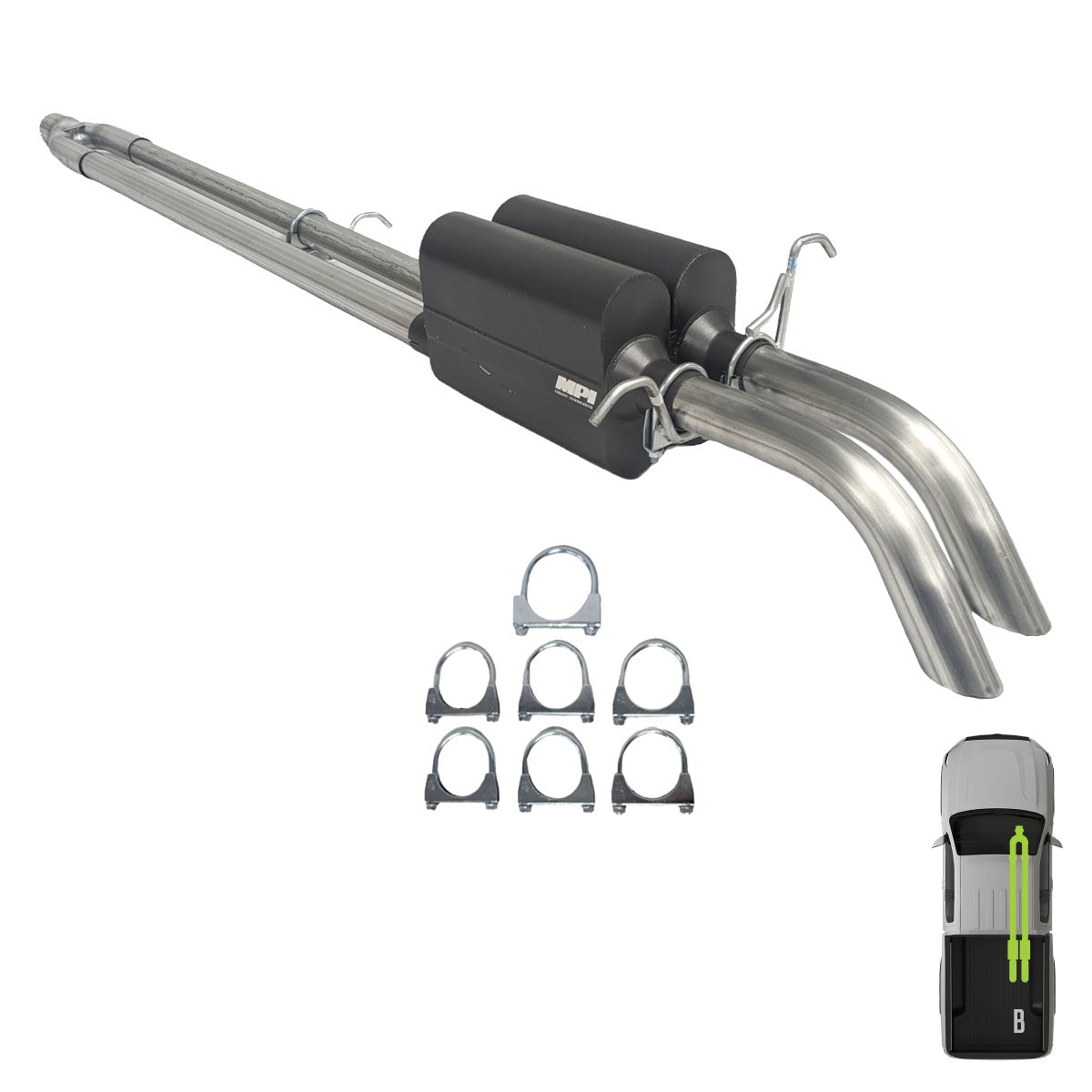 GMC/Chevy, 2014-2018, 5.3L - MPI Bullnoze Exhaust Series