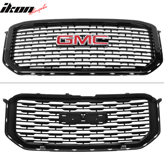 2015-2019 GMC Yukon Denali Front Upper Grille Black + Red GMC Emblem
