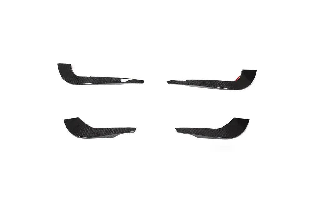 Audi A4 B9 S-Line / S4 Sedan Carbon Fiber Front Bumper Fins 2017 - 2019