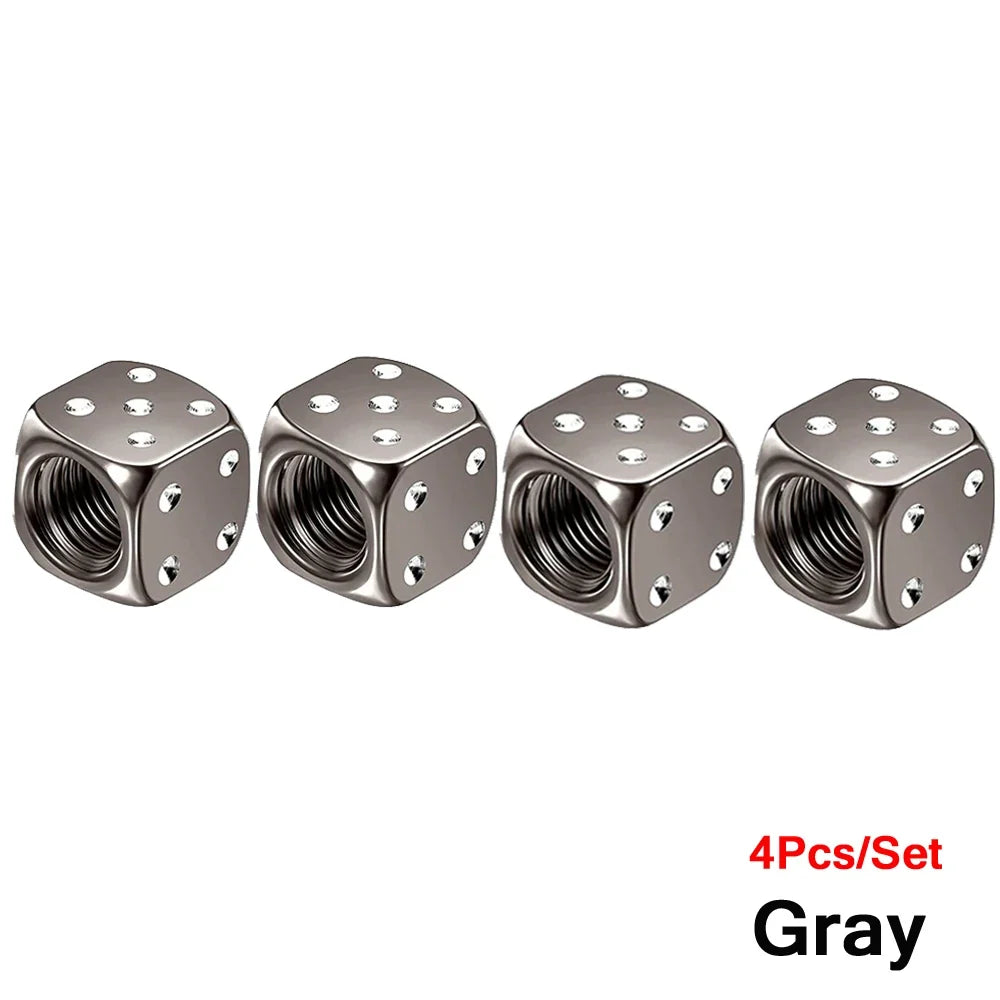 AUTCOAT 4Pcs Aluminum Alloy Tire Valve Stem Dust Caps | Set of 4 for Car Truck Motorcycle Bike