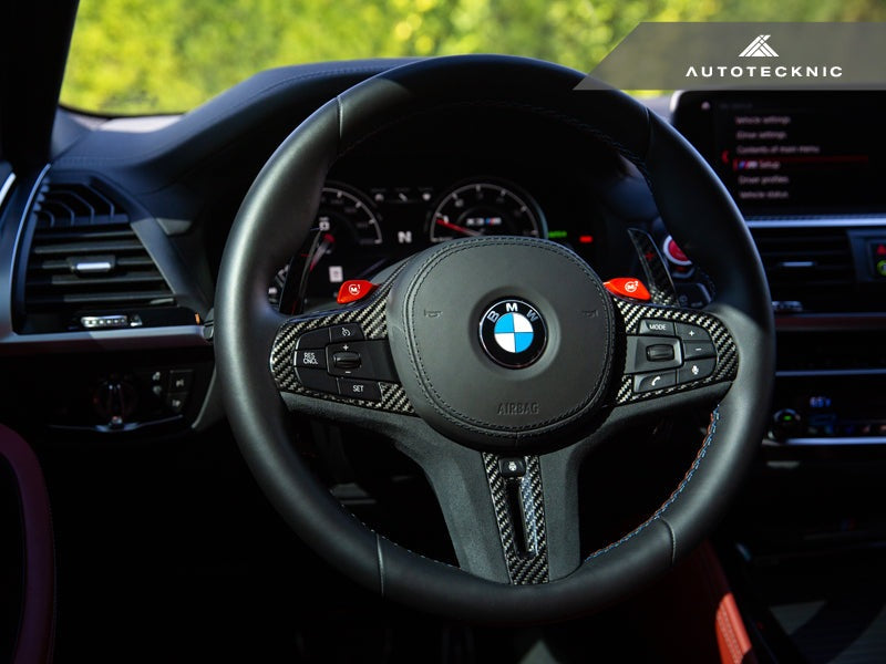 AutoTecknic Carbon Alcantara Steering Wheel Trim - BMW G14/ G15/ G16 8-Series