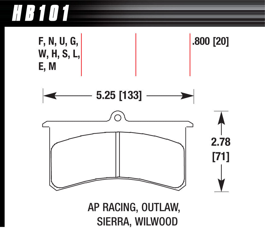BRAKE PADS RACE HP PLUS