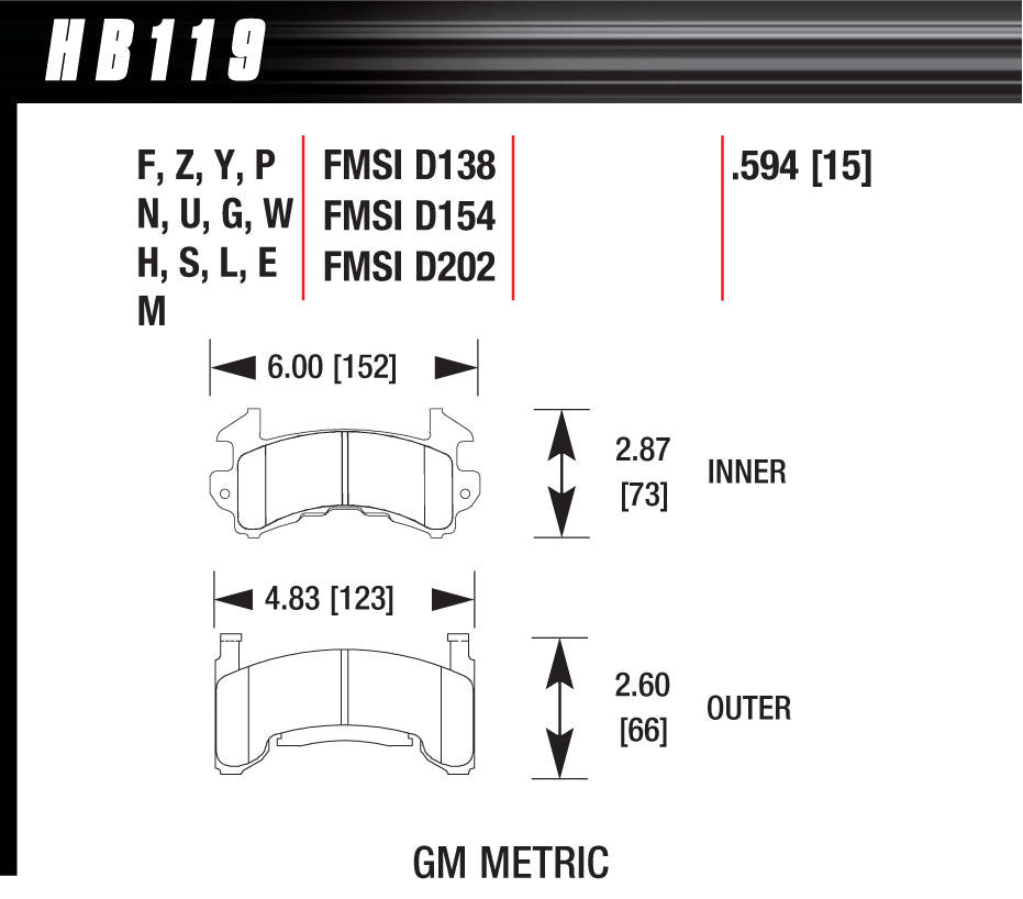 HP PLUS BRAKE PADS