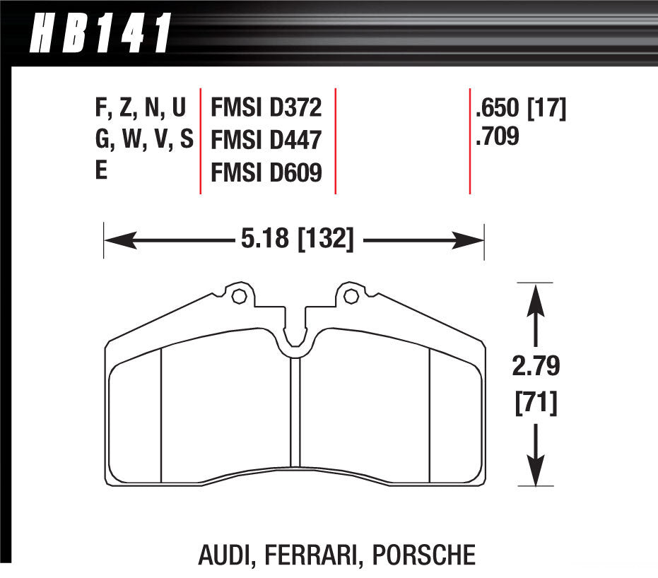 BRAKE PADS RACE DTC70
