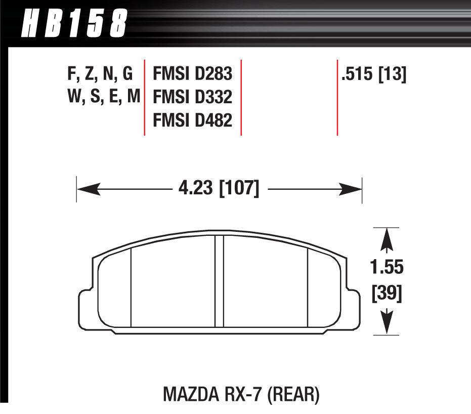 HPS BRAKE PADS