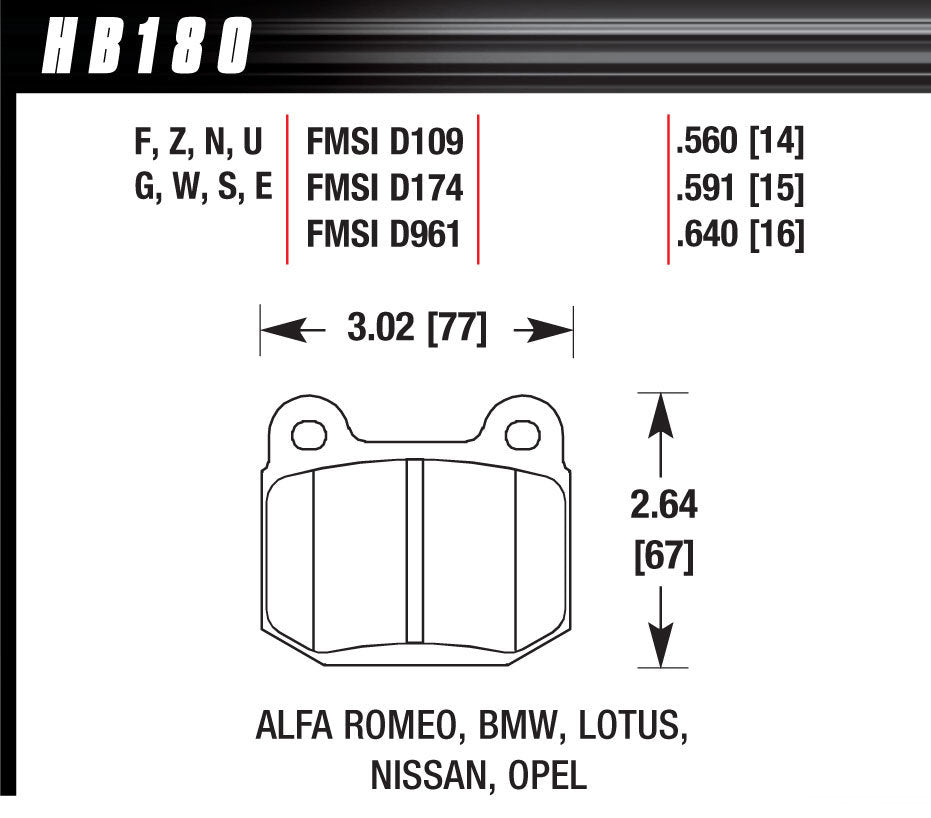 BRAKE PADS STREET HPS