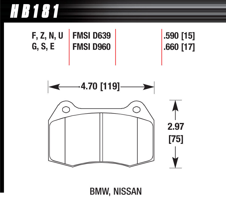 BRAKE PADS STREET HPS