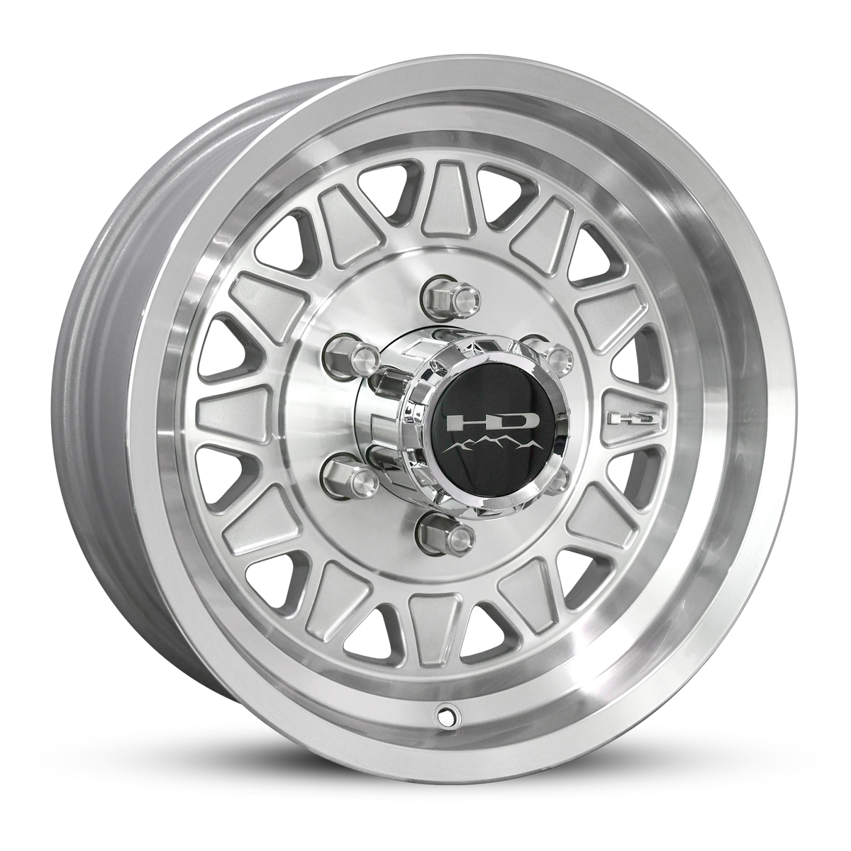 HD Trailer HDT Cast 15x6 +0 6x139.7mm 108mm Gloss Silver/Machined Face