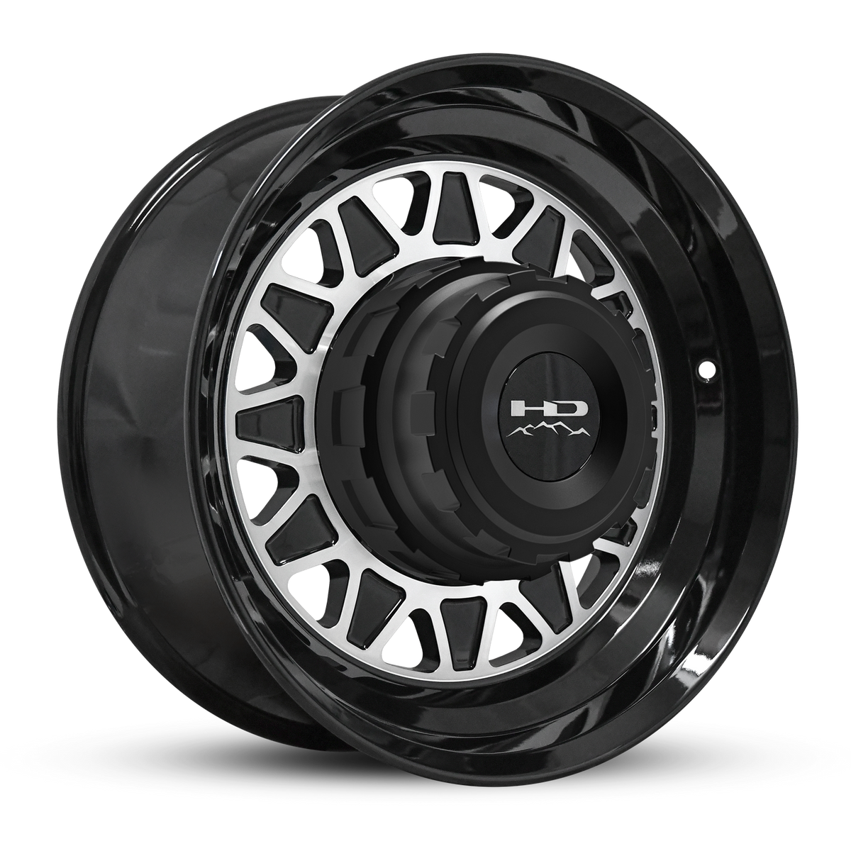 HD Trailer HDT Forged 17.5x6.75 +0 8x165mm 121.2mm Gloss Black/Machined Face - Hub Centric - CAP NOT INCLUDED