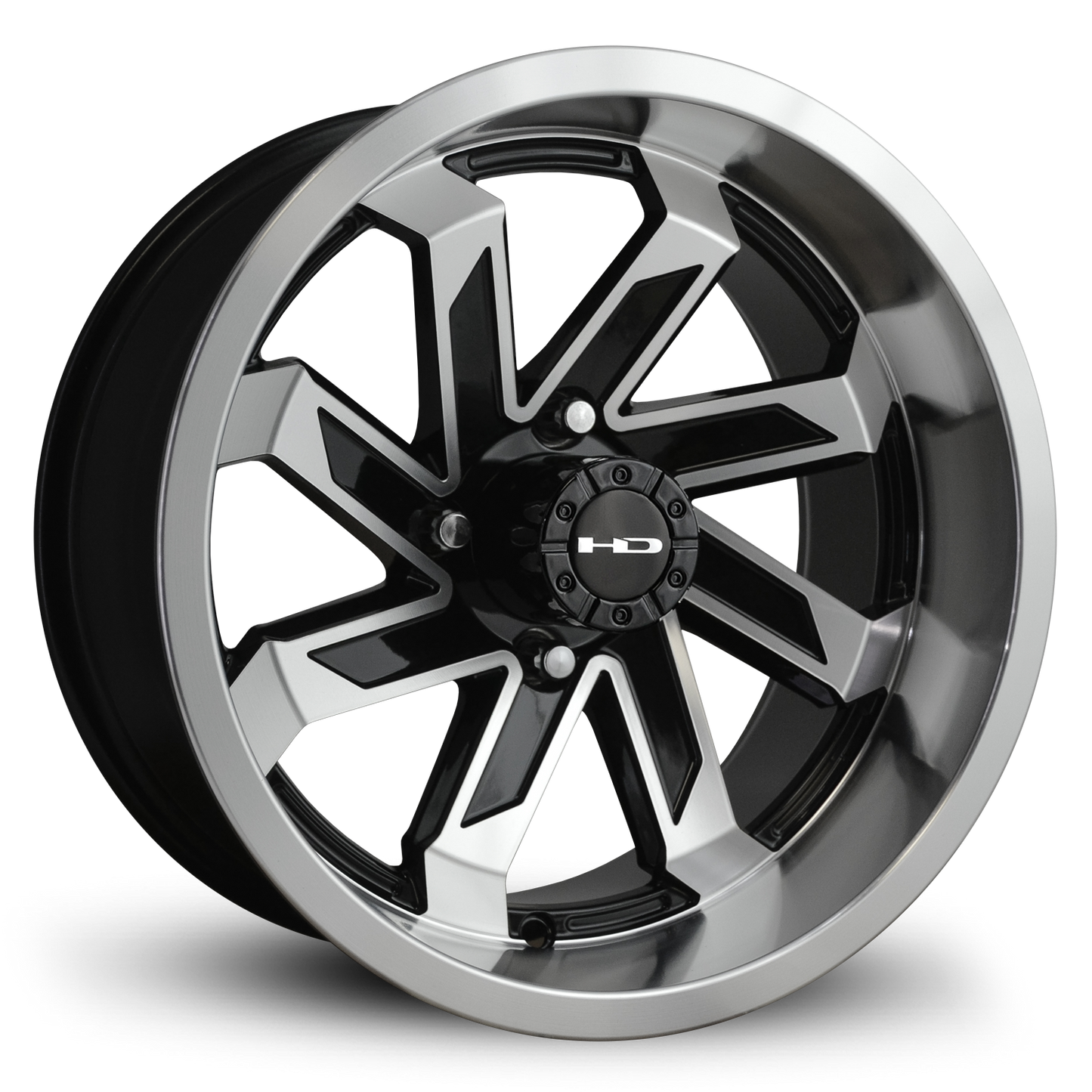 HD Golf Saw 14x7 -14 4x101.6mm 68.2mm Gloss Black/Machined Face&Lip