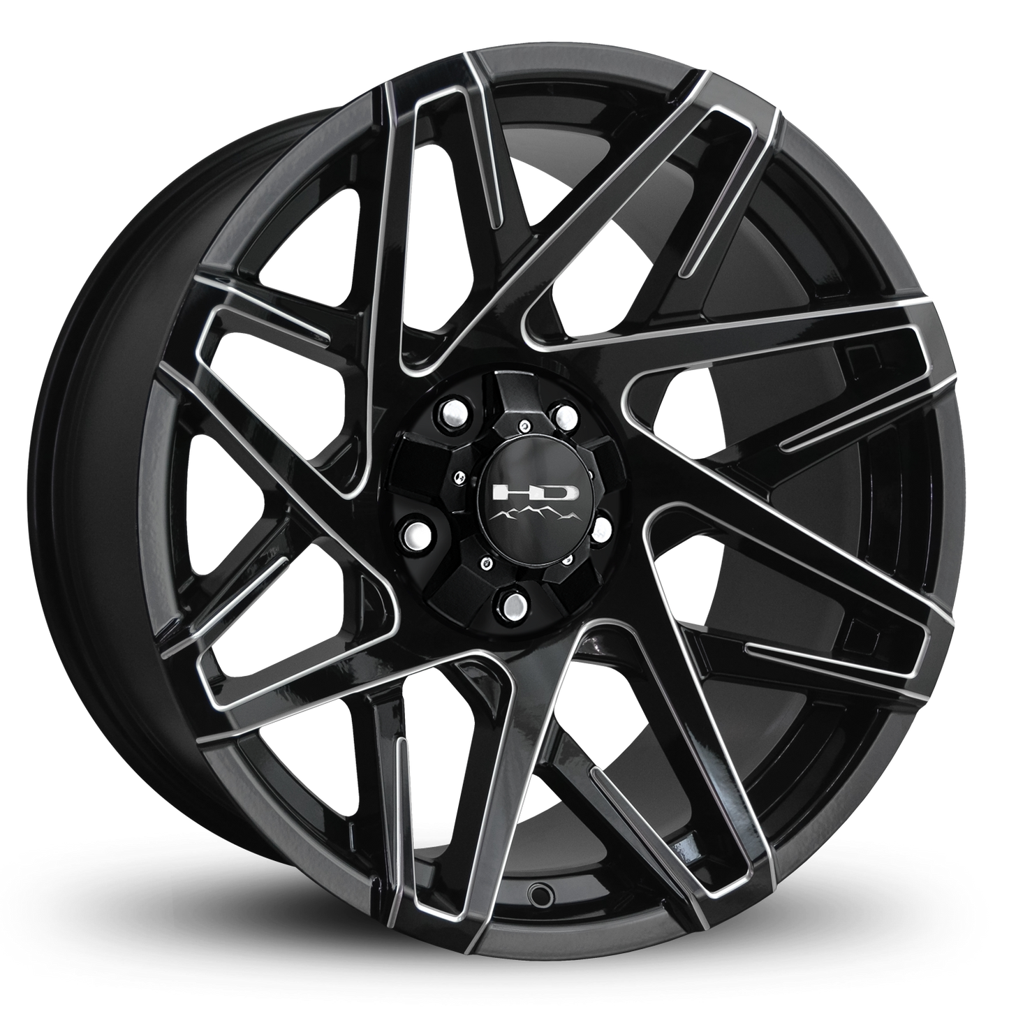 HD Offroad Canyon 20x9 +0 5x139.7/5x150mm 110.1mm Gloss Black/Milled Edge