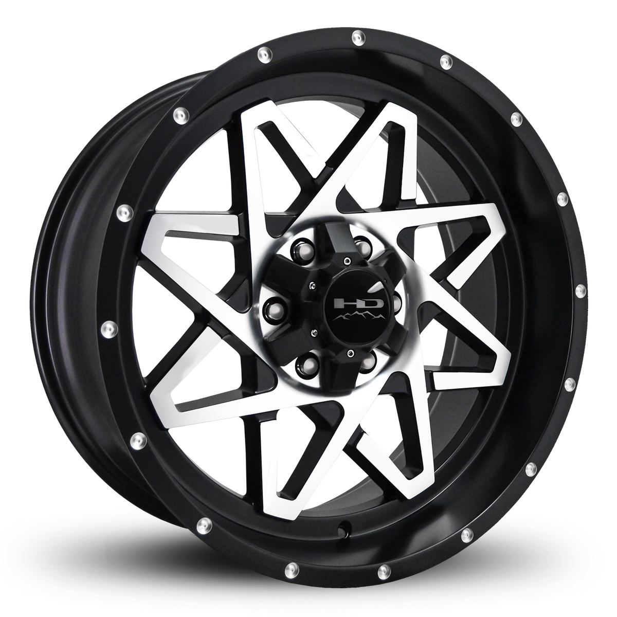 HD Offroad Gridlock 20x9 -10 6x135/6x139.7mm 106.2mm Satin Black/Machined Face