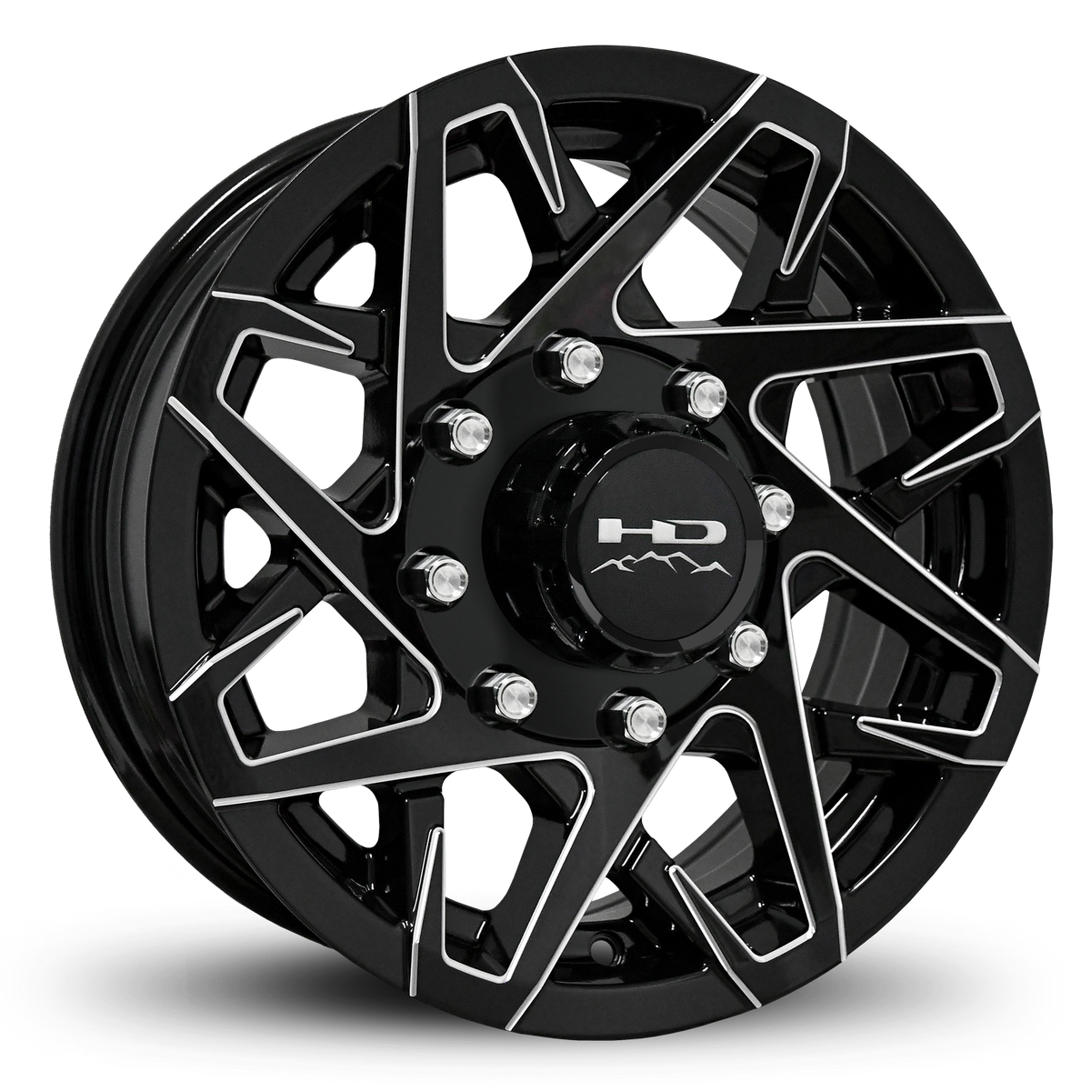HD Trailer Canyon 16x6 +0 8x165mm 128.6mm Gloss Black/Milled Edge