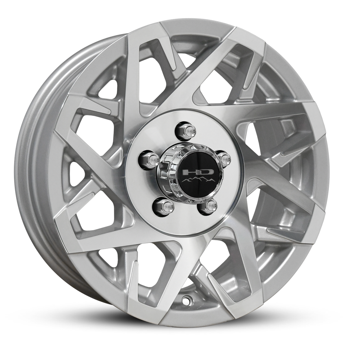 HD Trailer Canyon 15x6 +0 5x114.3mm 83mm Gloss Silver/Machined Face