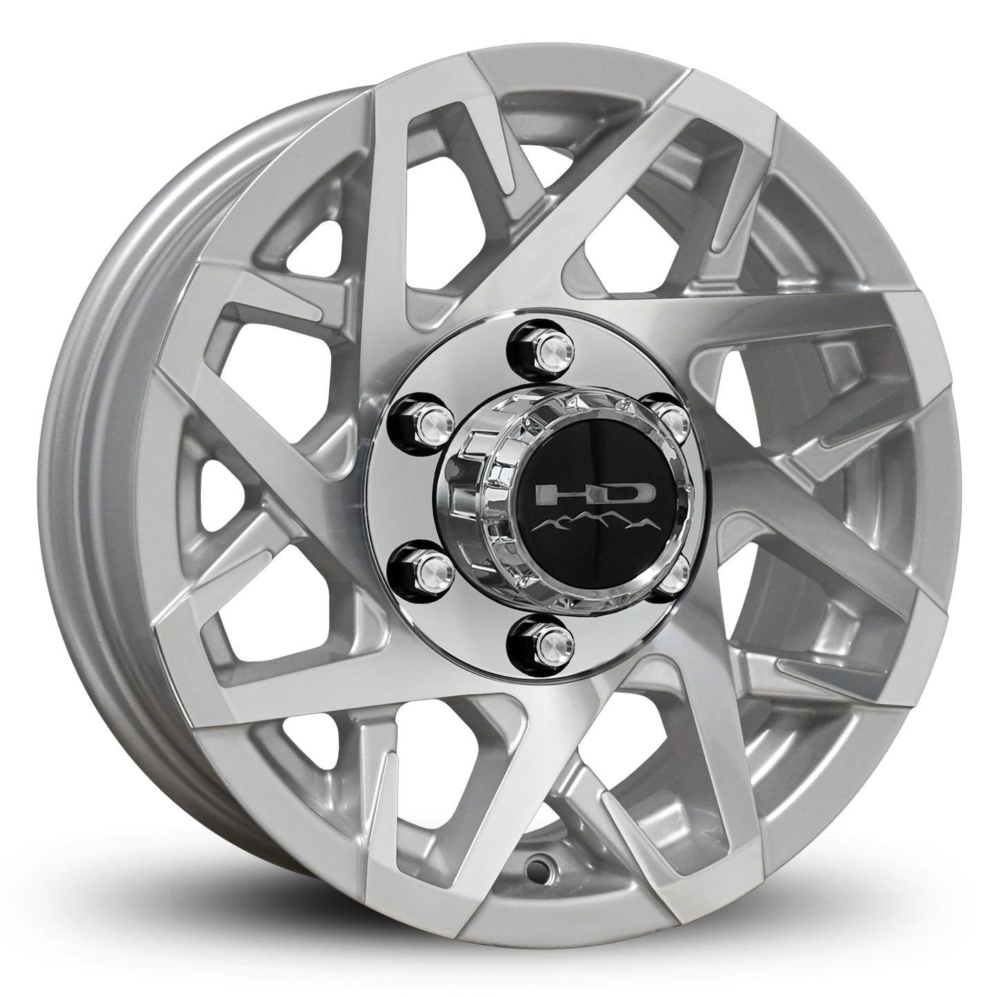 HD Trailer Canyon 15x6 +0 6x139.7mm 108mm Gloss Silver/Machined Face