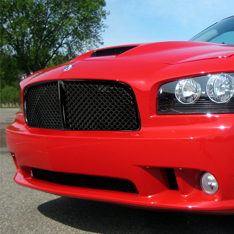2005-2010 Dodge Charger Black ABS Front Hood Grille