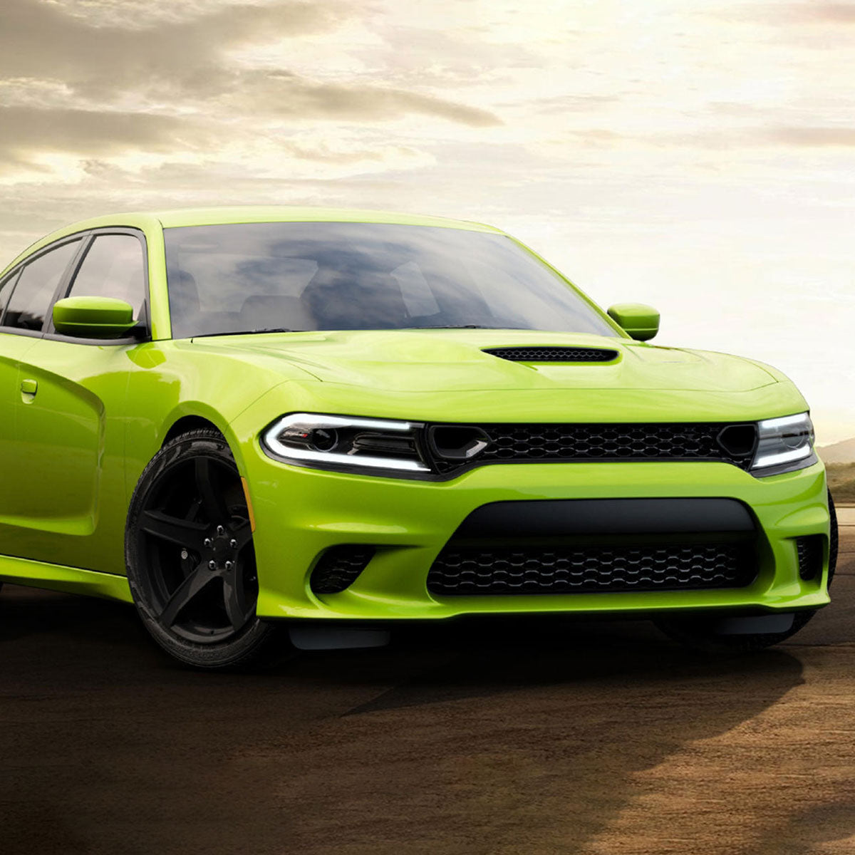 2015-2023 Dodge Charger SRT/RT/GT/Scat Pack Black Dual Snorkel Front Upper Grille
