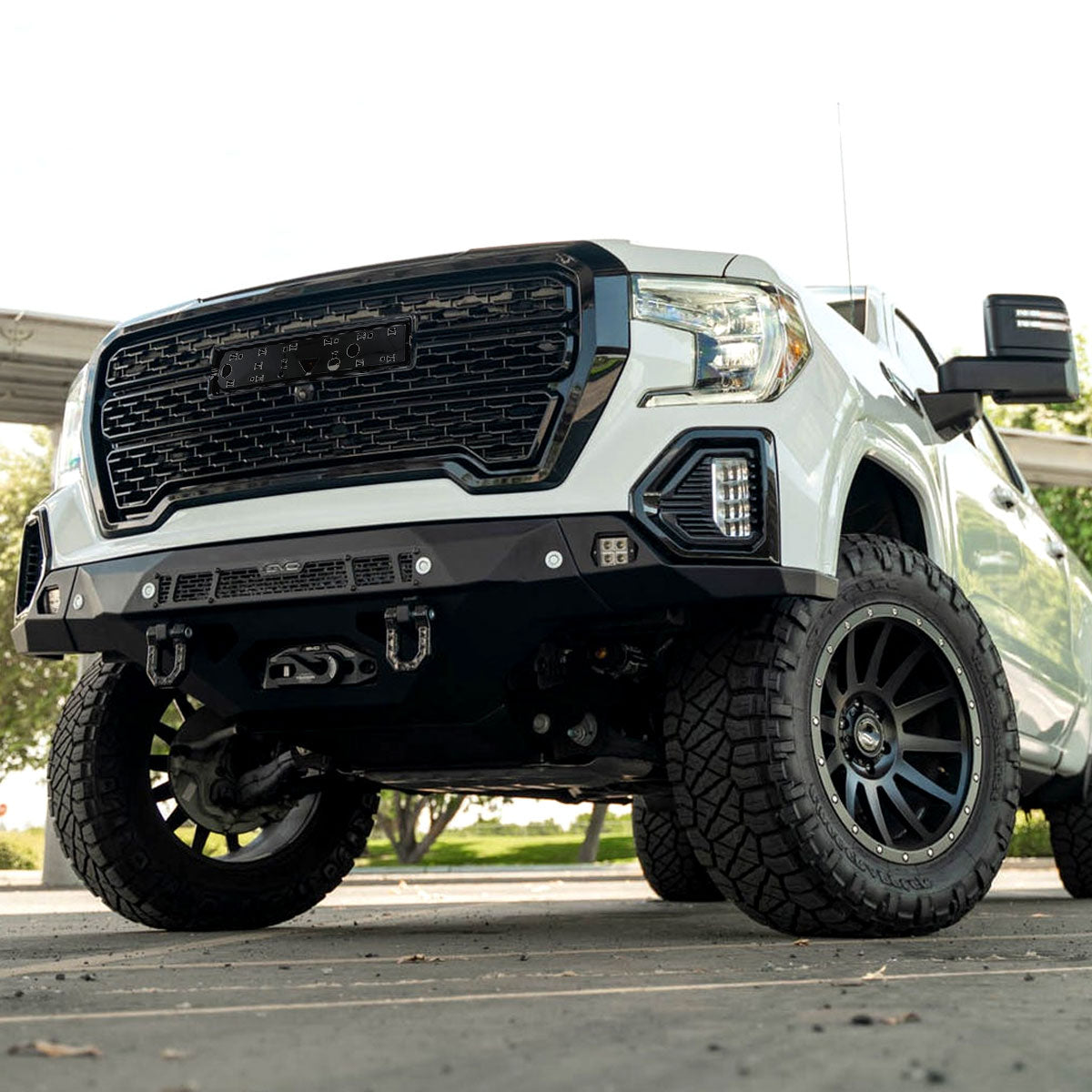 2019-2021 GMC Sierra 1500 Matte Black Denali Style Mesh Front Upper Hood Grille