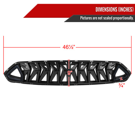 2018-2023 Ford Mustang Shark Style Hood Grille w/ 3D Smoked Lens LED Turn Signal Lights