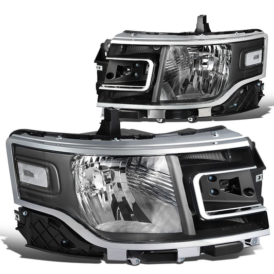 2013-2019 Ford Flex Black Housing Clear Corner Headlights
