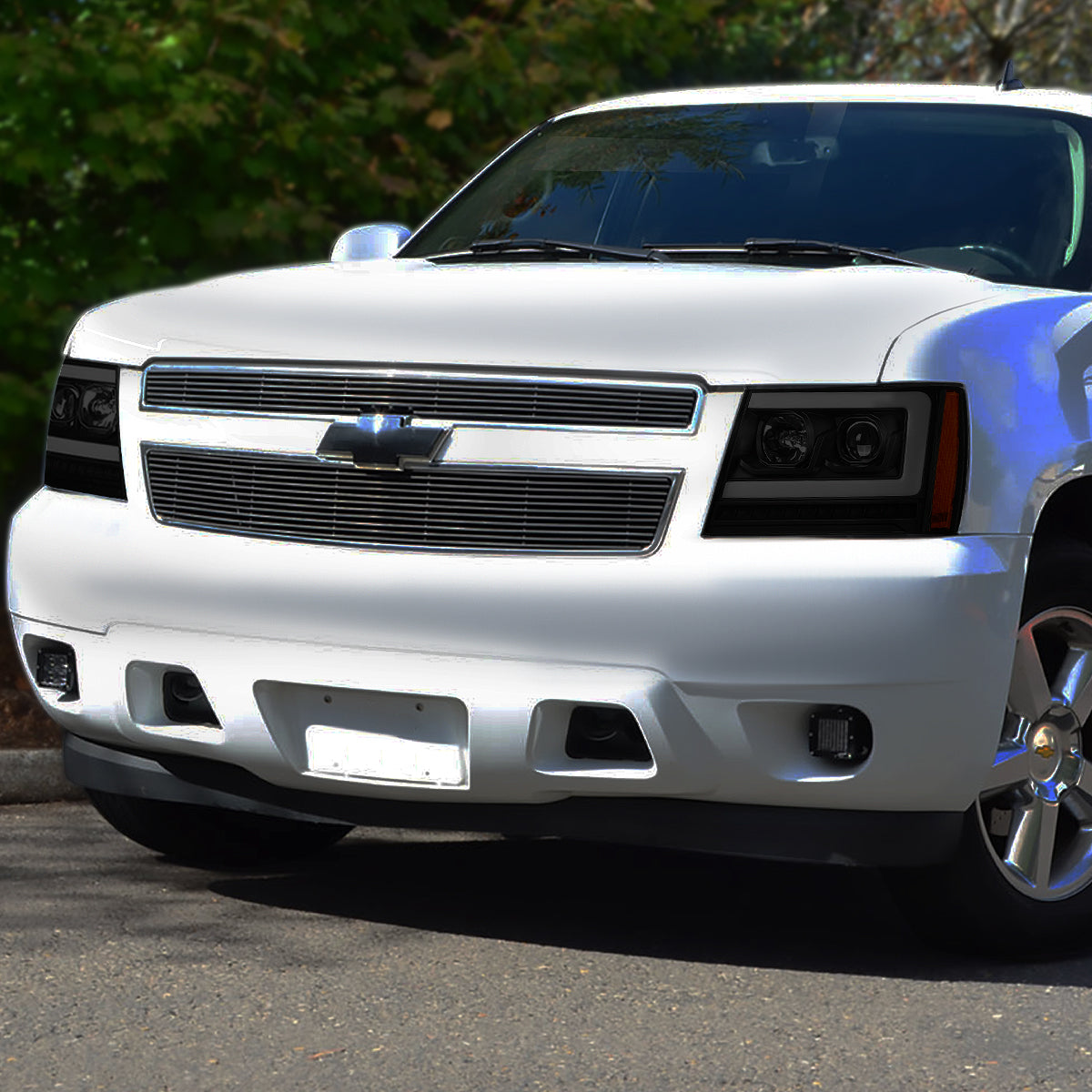 07-14 TAHOE SUBURBAN PROJECTOR HEADLIGHT LAMPS LED DRL & SEQUENTIAL SIGNAL
