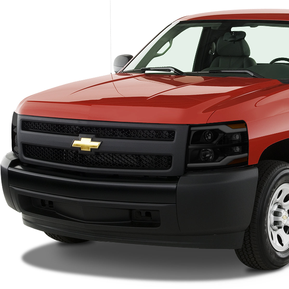 07-14 CHEVY SILVERADO PROJECTOR HEADLIGHT BLACK/SMOKED/AMBER