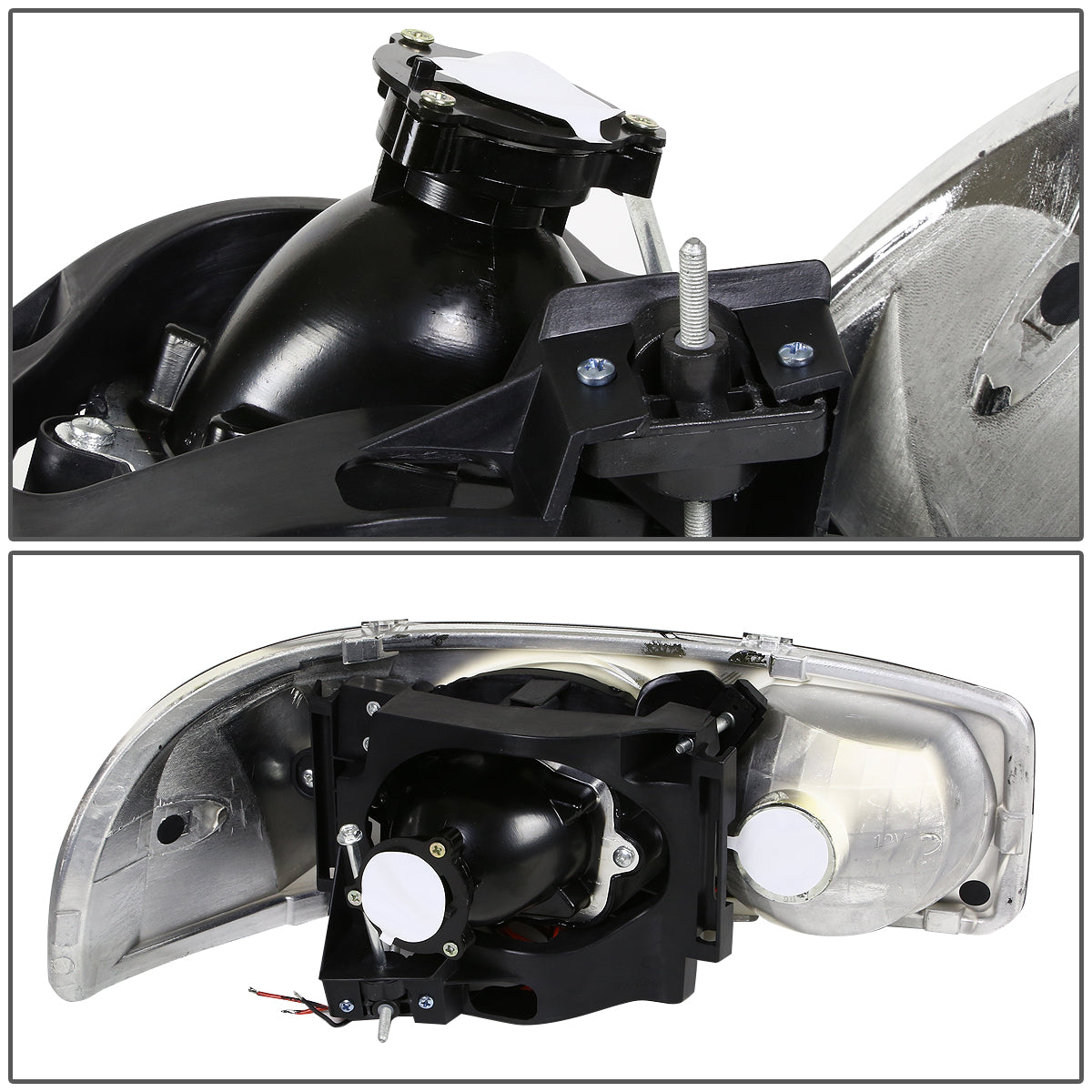 1999-2006 GMC SIERRA YUKON PROJECTOR HEADLIGHTS BUMPER LAMP BLACK