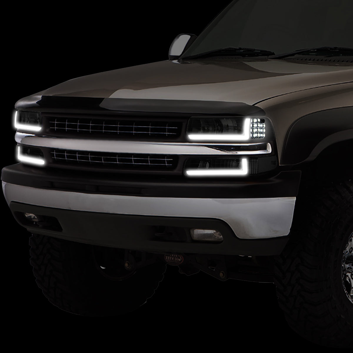 99-02 Chevy Silverado TAHOE SUBURBAN LED DRL Headlight & Bumper Signal Lamp
