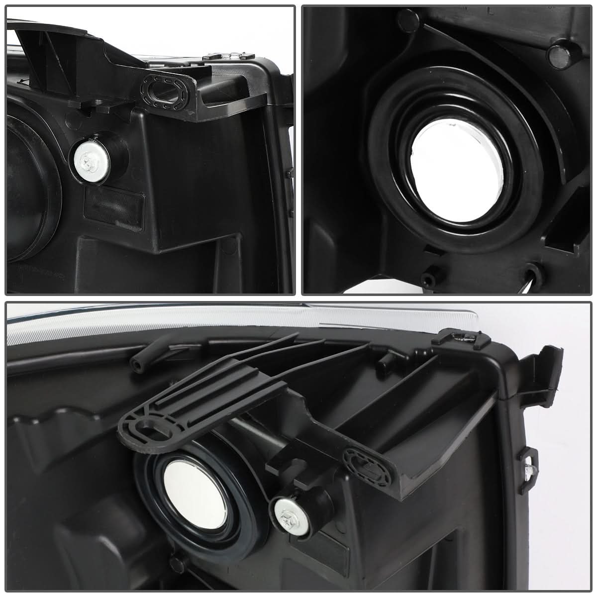 07-14 Chevrolet Silverado LED Reflector Headlights Black Housing