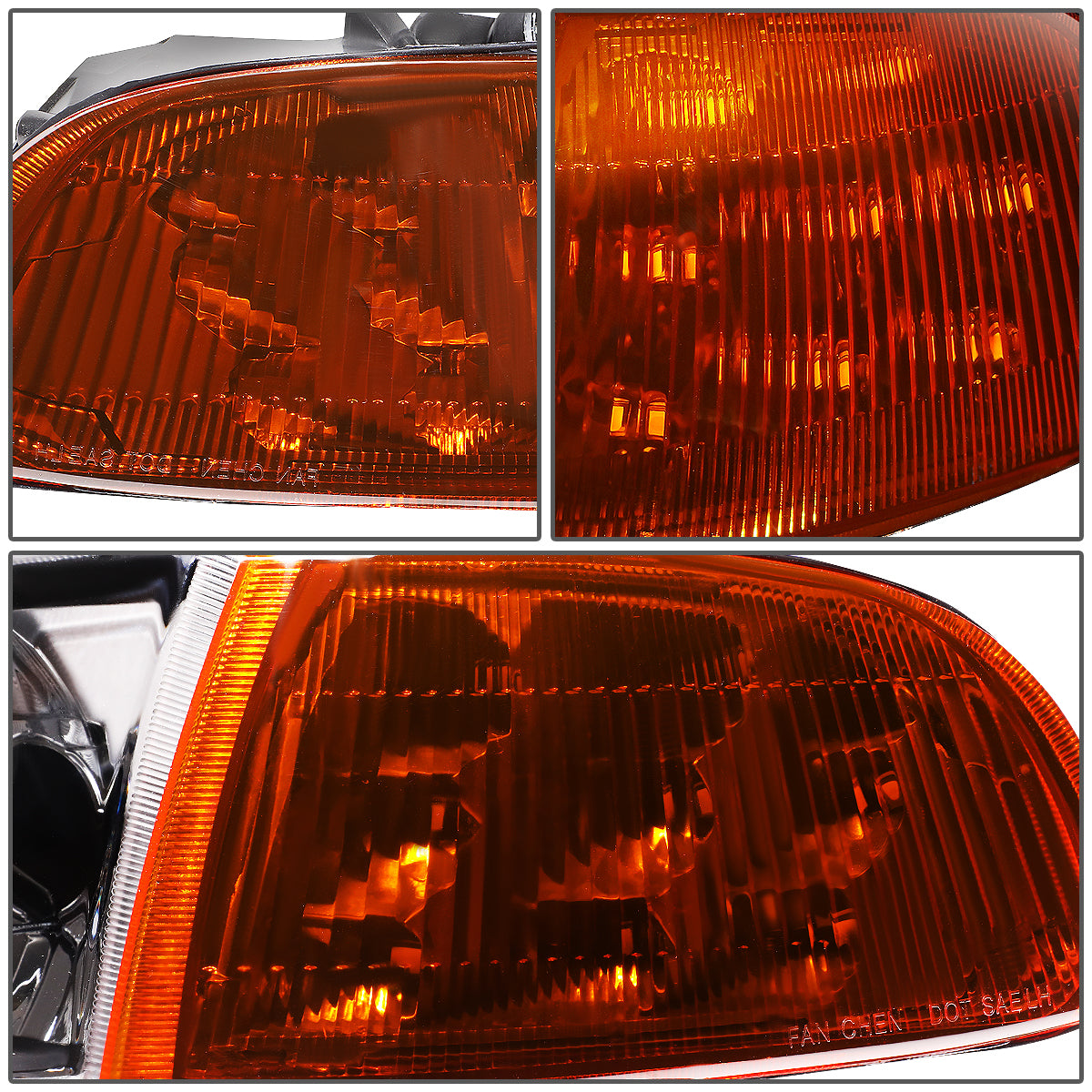 92-95 HONDA CIVIC 2/3DR BLACK HOUSING HEADLIGHT CORNER LAMP