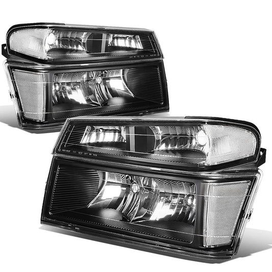 04-12 Chevrolet Colorado & GMC Canyon Black Housing Headlights 4PC Kit
